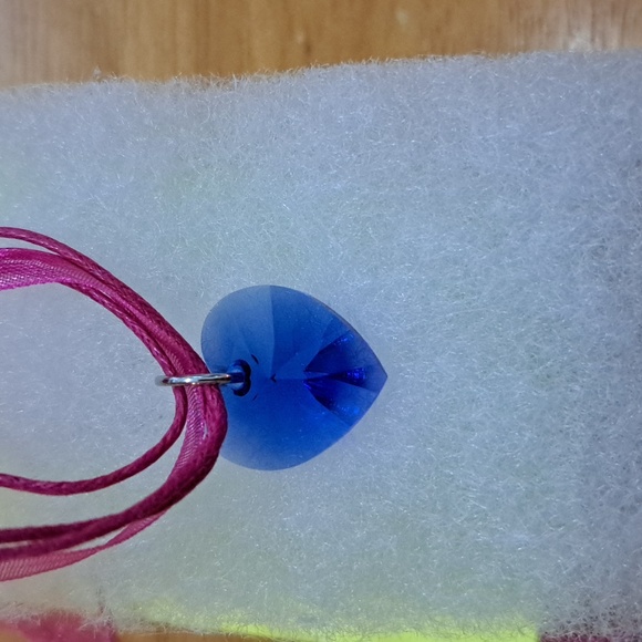 Ocean & Ice Crystal Heart Necklace - Picture 6 of 6